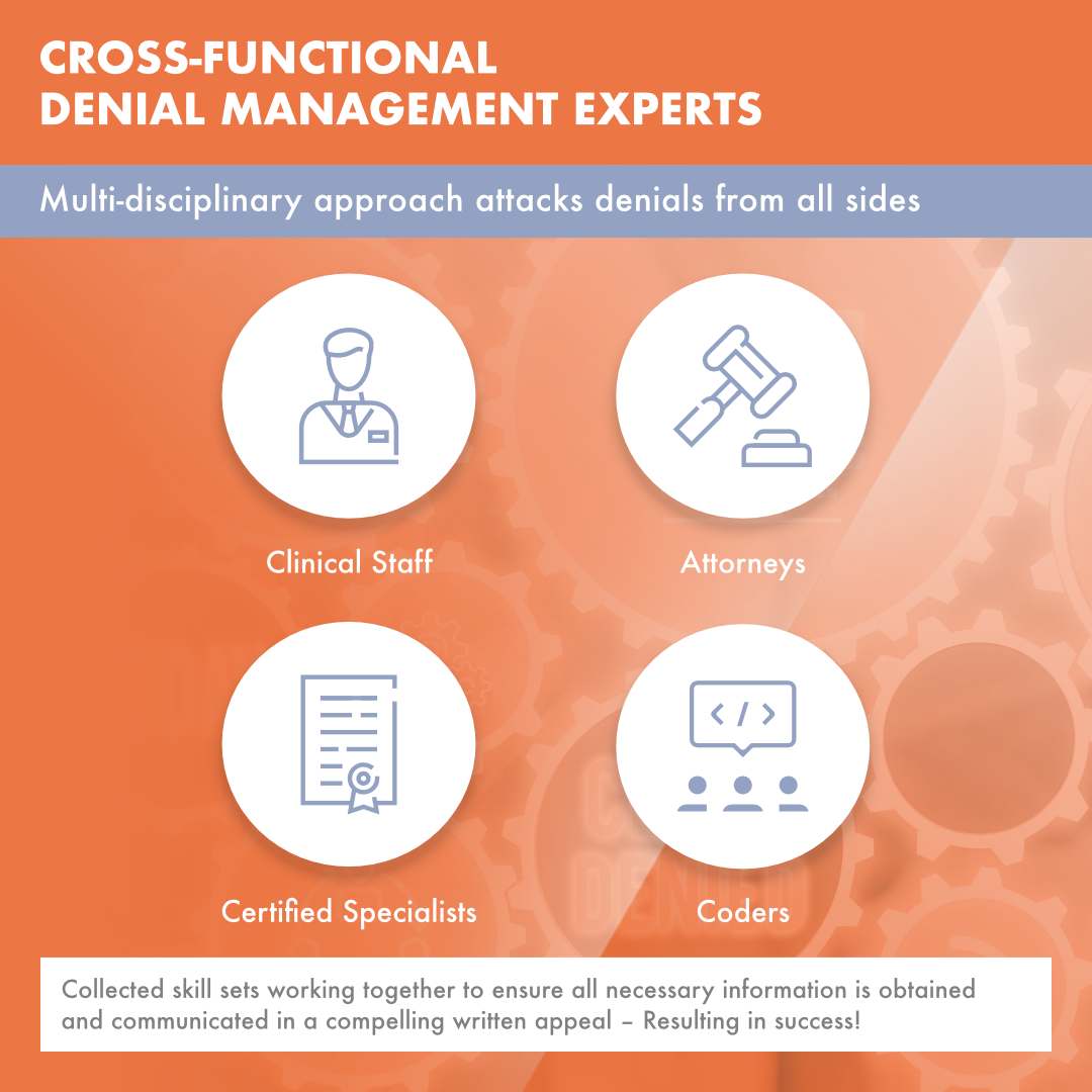 Denial Management cross functional experts for social